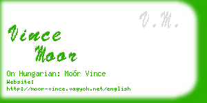 vince moor business card